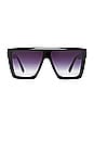 view 1 of 3 Unlocked Sunglasses in Black & Polarized Grey