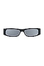 view 1 of 3 X Les Do Makeup Midnight in Matte Black & Grey With Silver Mirror Polarized