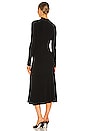 view 3 of 3 Rib Twist Flare Dress in Black