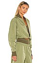 view 3 of 5 Rib Loop Bomber Jacket in Washed Olive