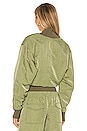 view 4 of 5 Rib Loop Bomber Jacket in Washed Olive