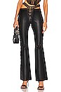 view 1 of 4 Leather Crochet Pant in Black