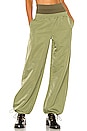 view 1 of 4 PANTALON FORME SURVÊTEMENT NYLON in Washed Olive