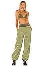 view 4 of 4 PANTALON FORME SURVÊTEMENT NYLON in Washed Olive