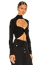 view 2 of 4 Twist Back Top in Black