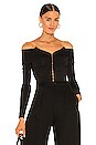 view 1 of 5 Open Neck Bustier in Black