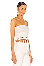 view 2 of 4 Beaded Fringe Tube Top in Ivory