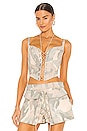 view 1 of 4 Ikat Camo Corset in Washed Camo
