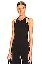 view 1 of 4 Split Tie Tank in Black