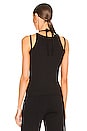 view 3 of 4 Split Tie Tank in Black