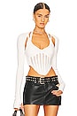 view 1 of 5 Column Corset Top in Ivory
