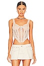 view 1 of 4 Crochet Corset Top in Cream Marle