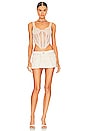 view 4 of 4 Crochet Corset Top in Cream Marle
