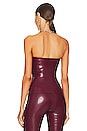 view 3 of 4 Latex Corset Top in Oxblood