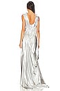 view 4 of 4 Melted Cut-out Drapery Dress in Metallic Silver