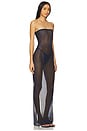 view 2 of 4 Venus Shell Mesh Dress in Black With Blue Print