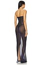 view 3 of 4 Venus Shell Mesh Dress in Black With Blue Print