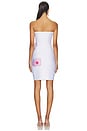 view 4 of 5 Trace Of A Kiss Lycra Mini Dress in White