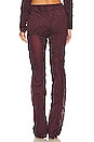 view 3 of 4 PANTALON WETLOOK in Maroon Purple