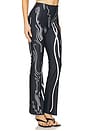 view 2 of 6 Venus Shell Lycra Trousers in Black With White Print