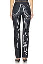 view 4 of 6 Venus Shell Lycra Trousers in Black With White Print