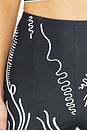 view 6 of 6 Venus Shell Lycra Trousers in Black With White Print