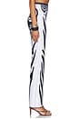 view 3 of 6 Iris Lycra Long Trouser in Black & White