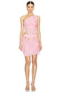 view 4 of 4 Wetlook Mini Skirt in Light Pink