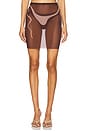 view 1 of 6 Tan Lines Mesh Mini Skirt in Dark Nude