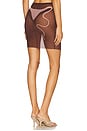 view 4 of 6 Tan Lines Mesh Mini Skirt in Dark Nude