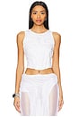 view 1 of 4 Wetlook Draped T-shirt in White