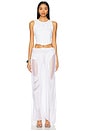 view 4 of 4 Wetlook Draped T-shirt in White