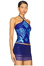 view 2 of 4 Flora Halter Top in Blue