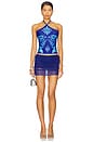 view 4 of 4 Flora Halter Top in Blue