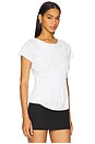 view 2 of 4 Wetlook Draped T-shirt in White