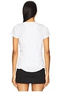 view 3 of 4 Wetlook Draped T-shirt in White