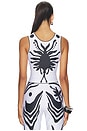 view 3 of 4 Iris Lycra Tank Top in Black & White