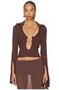 view 1 of 4 La Davina Knit Long Sleeve Top in Brown