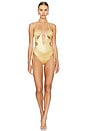 view 1 of 4 Temptress Swimsuit in Gold