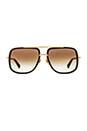 view 1 of 3 GAFAS DE SOL MACH-ONE in Shiny 18K Gold & Brown Lenses