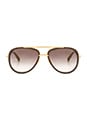 view 1 of 3 LUNETTES DE SOLEIL MACH TWO in Stone Grey & Gold Flash