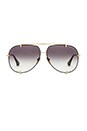 view 1 of 3 GAFAS DE SOL TALON in Satin Black & 18k Gold