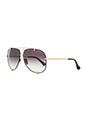 view 2 of 3 GAFAS DE SOL TALON in Satin Black & 18k Gold