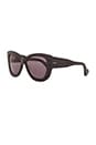 view 2 of 3 Vesoul Sunglasses in Black Swirl & Dark Grey Lenses