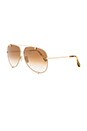 view 2 of 3 Talon Sunglasses in Satin Tan & 12K Gold
