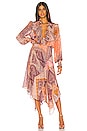 view 1 of 4 VESTIDO MIDI in Orchid Paisley