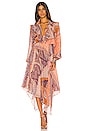 view 4 of 4 VESTIDO MIDI in Orchid Paisley