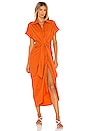 view 1 of 4 Buttoned Shirt Dress in Tangerine