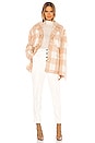 view 5 of 5 Plaid Wool Fringe Jacket in Ivory & Nude
