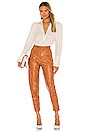 view 4 of 4 High Waisted Tapered Leg Pant in Cognac